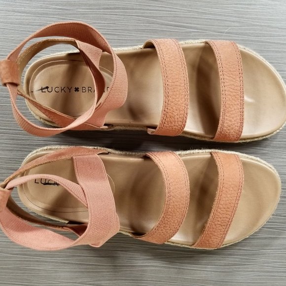 Lucky Brand Dilane Sandals, Canyon Clay Embossed Nubuck, Womens Size 6.5 M / 37 - Picture 9 of 11